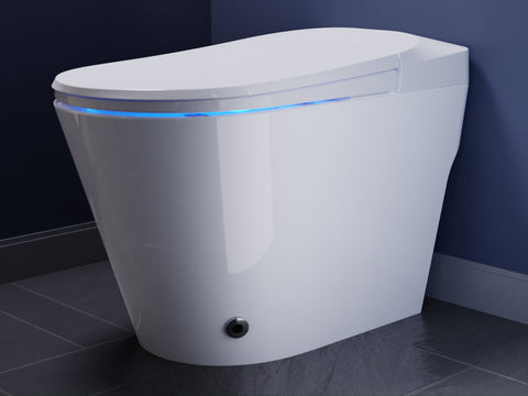 ENVO Echo Elongated 1.28 GPF Smart Bidet Toilet in White with Auto Open, Auto Flush, Heated Seat, Voice and Wifi Control