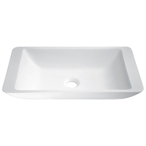 LS-AZ522 - ANZZI Kydia Solid Surface Vessel Sink in Matte White