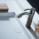 Single Hole Single-Handle Mid-Arc Bathroom Faucet in Brushed Nickel