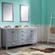 Chateau 72 in. W x 36 in. H Bathroom Bath Vanity Set in Rich Gray