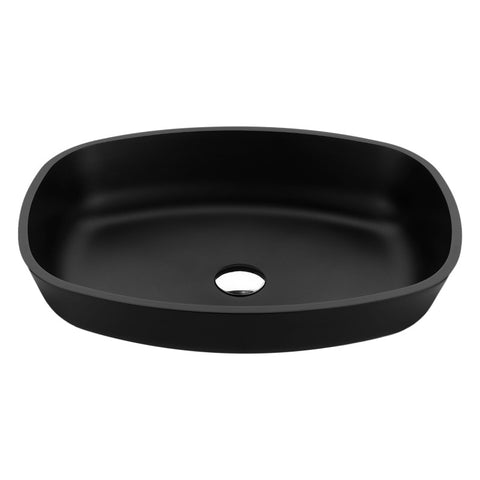 LS-AZ913MB - ANZZI Ariadne Rectangle Glass Vessel Bathroom Sink with Matte Black Finish