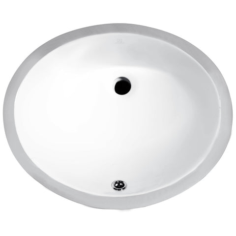 ANZZI Lanmia Series 19.5 in. Ceramic Undermount Sink Basin in White