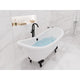 ANZZI Falco 5.8 ft. Claw Foot One Piece Acrylic Freestanding Soaking Bathtub in Glossy White with Matte Black Feet