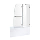 ANZZI 60 in. L x 32 in. W Right Drain Tub in White and 48 in. W x 58 in. H Frameless Hinged Tub Door in Polished Chrome Finish