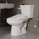 Garden 12 inch 2-pieces 1.28 GPF Siphon Elongated Ceramic Toilet in White Electric Bidet Seat with Auto Lid ADA Included