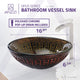 ANZZI Opus Series Deco-Glass Vessel Sink in Lustrous Brown