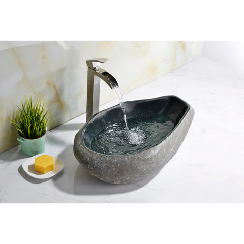 LS-AZ160 - ANZZI Unkindled Basin Vessel Sink in Dark River Stone