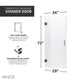 ANZZI Passion Series 24 in. by 72 in. Frameless Hinged shower door with Handle