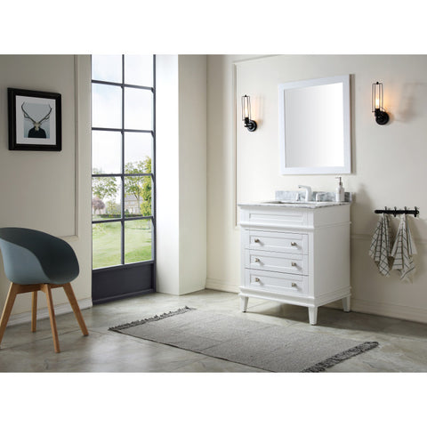 VT-MRCT4036-WH - ANZZI Wineck 36 in. W x 22 in. H Bathroom Bath Vanity Set in Rich White