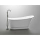 ANZZI 67 in. Acrylic Flatbottom Non-Whirlpool Bathtub in White