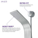 ANZZI Aura 2-Jetted Shower Panel with Heavy Rain Shower & Spray Wand