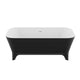 ANZZI Nightshade 63 in. Solid Surface Freestanding Bathtub in Matte Black