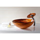 ANZZI Komaru Series Vessel Sink in Brown with Pop-Up Drain and Matching Faucet in Lustrous Brown