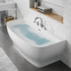 Bank Series 65 in. x 31 in. Flat Bottom Acrylic Freestanding Soaking Bathtub with Center Drain, Polished Chrome Faucet
