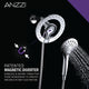 Retro-Fit 3-Spray Patterns with 7.48 in. Wall Mounted Dual Shower Heads with Magnetic Divert in Polished Chrome
