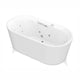 FT-AZ201 - ANZZI Sofi Series  in. x 34 in. Acrylic Combination 50 Gallon Capacity Freestanding Bathtub with Center Drain in White