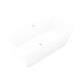 ANZZI Cenere 4.9 ft. Man-Made Stone Center Drain Freestanding Bathtub in Matte White