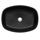 ANZZI Ariadne Rectangle Glass Vessel Bathroom Sink with Matte Black Finish