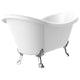 ANZZI 69.29” Belissima Double Slipper Acrylic Claw Foot Tub in White