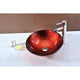 ANZZI Echo Series Deco-Glass Vessel Sink in Lustrous Red