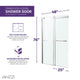 ANZZI Kahn Series 48 in. x 76 in. Frameless Sliding Shower Door with Horizontal Handle