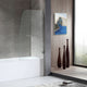 ANZZI 5 ft. Acrylic Rectangle Tub With 34 in. by 58 in. Frameless Hinged Tub Door