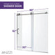 ANZZI Don Series 60 in. x 62 in. Frameless Sliding Tub Door