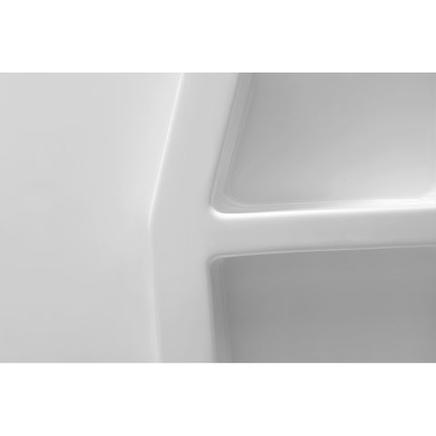 ANZZI Forum 60 in. x 36 in. x 74 in. 3-piece DIY Friendly Alcove Shower Surround in White