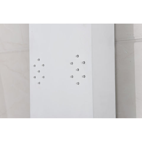 ANZZI Swan 64 in. 6-Jetted Full Body Shower Panel with Heavy Rain Shower and Spray Wand in White