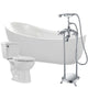 FTAZ090-52C-63 - ANZZI Talyah 71 in. Acrylic Soaking Bathtub with Tugela Faucet and Cavalier 1.28 GPF Toilet