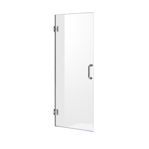 ANZZI Fellow Series 24 in. by 72 in. Frameless Hinged Shower Door with Handle