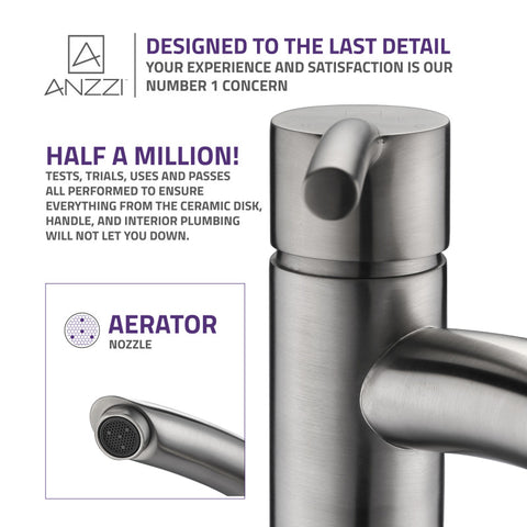 ANZZI Quartet Single Hole Single-Handle Bathroom Faucet