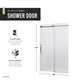 ANZZI Madam Series 48 in. by 76 in. Frameless Sliding Shower Door with Handle