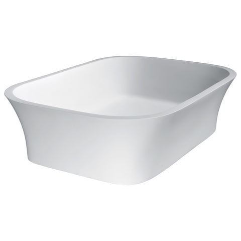 ANZZI Ajeet Solid Surface Vessel Sink in White