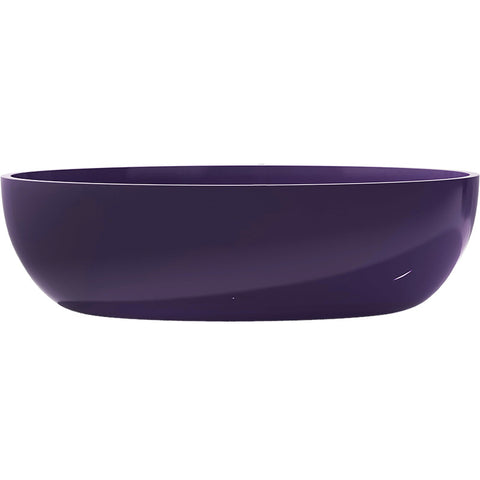 ANZZI Opal 5.6 ft. Solid Surface Center Drain Freestanding Bathtub in Evening Violet