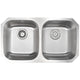 ANZZI MOORE Undermount 32 in. Double Bowl Kitchen Sink with Opus Faucet in Polished Chrome