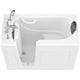 AMZ2653LWS-CP - ANZZI 53 - 60 in. x 26 in. Left Drain Soaking Walk-in Tub in White