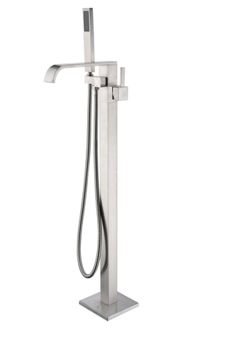 Angel 2-Handle Claw Foot Tub Faucet with Hand Shower in Polished Chrome