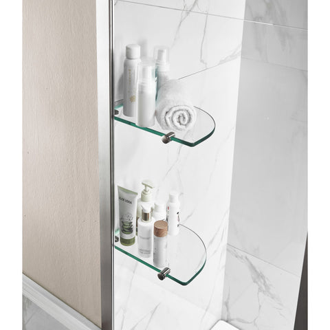 ANZZI 5 ft. Acrylic Rectangle Tub With 48 in. x 58 in. Frameless Tub Door