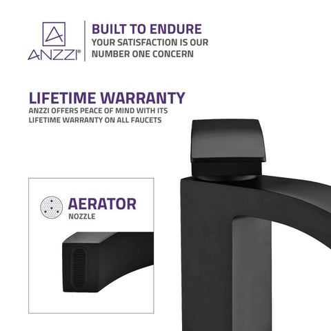 ANZZI Revere Series Single Hole Single-Handle Low-Arc Bathroom Faucet