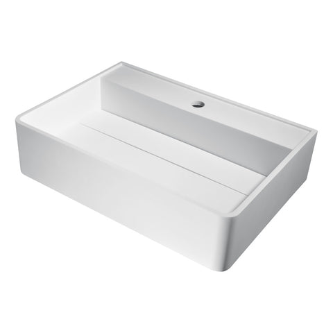 LS-AZ531a - ANZZI Tilia Solid Surface Vessel Sink in Matte White