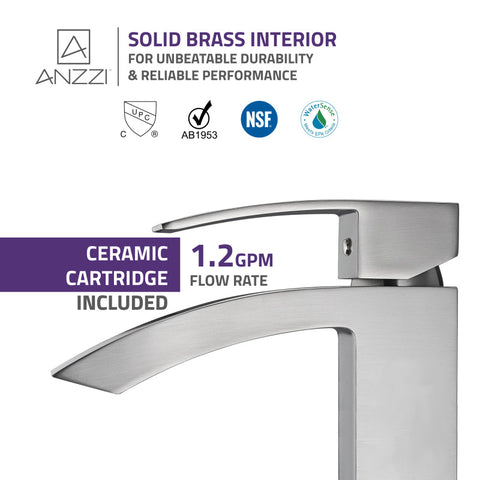 ANZZI Tutti Single Hole Single-Handle Bathroom Faucet