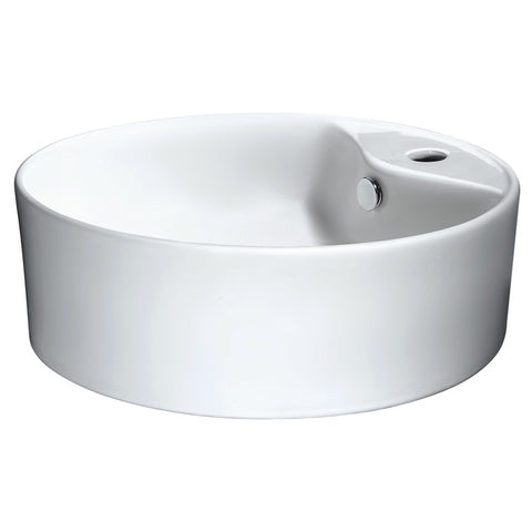 ANZZI Vitruvius Series Ceramic Vessel Sink in White