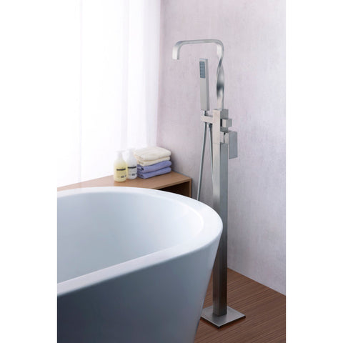 FS-AZ0050BN - ANZZI Yosemite 2-Handle Claw Foot Tub Faucet with Hand Shower in Brushed Nickel