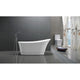 FT-AZ095 - ANZZI Prima 67 in. Acrylic Flatbottom Non-Whirlpool Bathtub in White