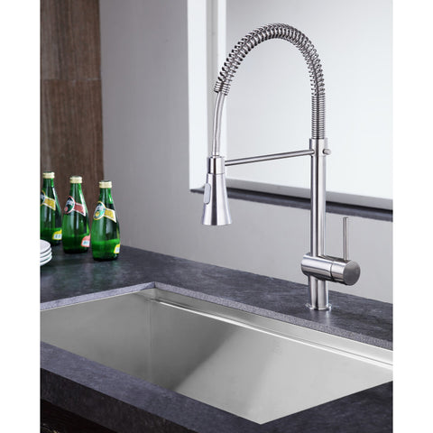 KF-AZ211BN - ANZZI Carriage Single Handle Standard Kitchen Faucet in Brushed Nickel