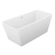 BS-S03 - ANZZI Fomaia 4.9 ft. Man-Made Stone Center Drain Freestanding Bathtub in Matte White