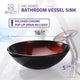 ANZZI Arc Series Vessel Sink in Layered Amber