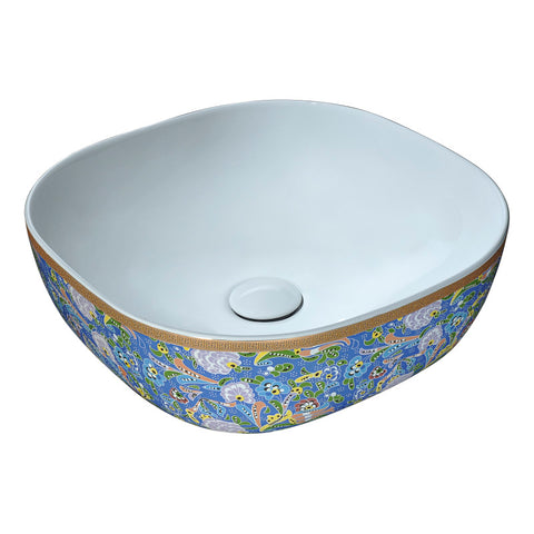 ANZZI Byzantian Series Ceramic Vessel Sink in Byzantine Mosaic Finish