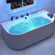 Stone Bell Flatbottom Freestanding Whirlpool and Air Bathtub with Center Drain and Faucet in Various Colors